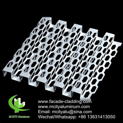 Perforierte Verkleidung von Aluminiumplatten mit Pulverbeschichtung