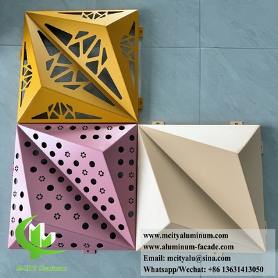 Architektonische Metallverkleidungsplatten 3D-Form für Außenwandplatten