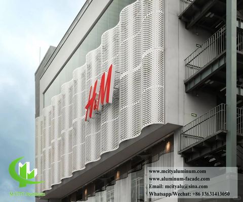 Perforierte Aluminiumfassadensystem-Wandverkleidungsdekoration China-Fabrik