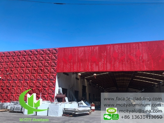 Außenseite Metallmuster Aluminiumfassade Verkleidung Metallvorhang Wanddekoration