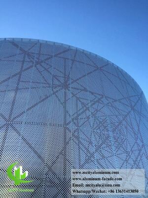 3003 Aluminiumlegierung Aluminium Fassadenplatte kundenspezifisch für architektonische Vision gefertigt