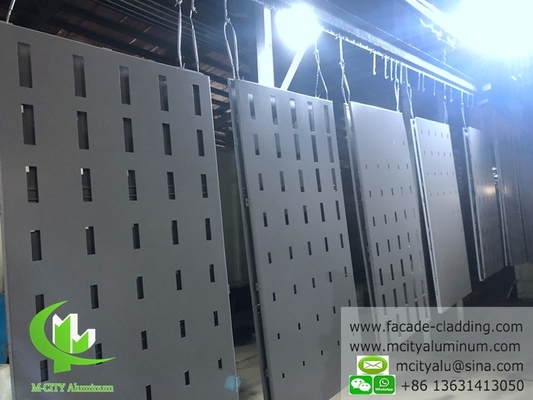 Massivplatte aus Aluminium für die Fassade, mit einem Pulverbeschichtung in grauer Farbe, Dicke 3 mm