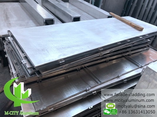 Aluminiumfassade Massivplatte für Vorhangwand Pulver beschichtet mit grauer Farbe 3 mm Dicke