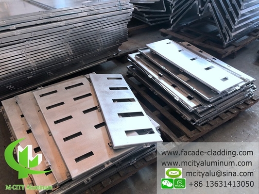 Aluminiumfassade Massivplatte für Vorhangwand Pulver beschichtet mit grauer Farbe 3 mm Dicke