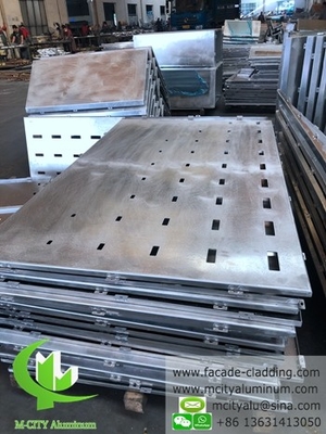 Aluminiumfassade Massivplatte für Vorhangwand Pulver beschichtet mit grauer Farbe 3 mm Dicke