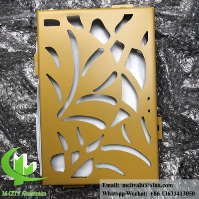 Architekturaluminiumfassade für Wandverkleidung mit Pulverbeschichtung RAL Farbe Goldfarbe