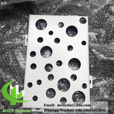 3D-Festplatten aus Aluminium für die Fassade, mit einem Pulverbeschichtung der Wand mit roter Farbe