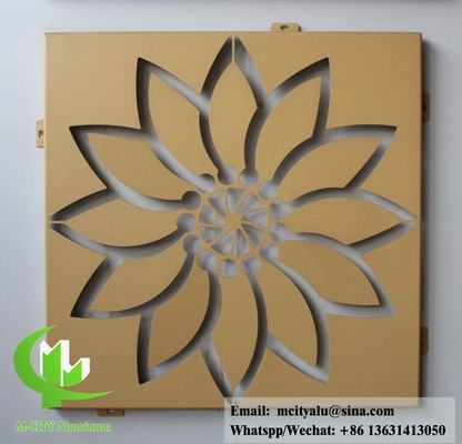Architektonische Aluminiumfassade mit lasergeschnittenem Metallblechbildschirm