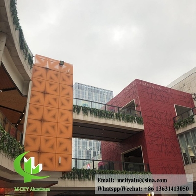 Architektonische Aluminiumfassade mit lasergeschnittenem Metallblechbildschirm