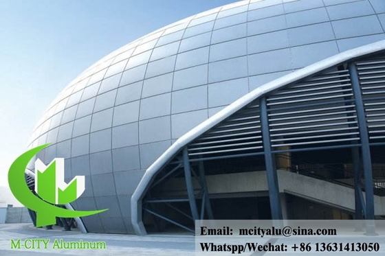 Aluminiumwandverkleidung Pulverbeschichtung Metall-Aluminiumfassade Außenverkleidung