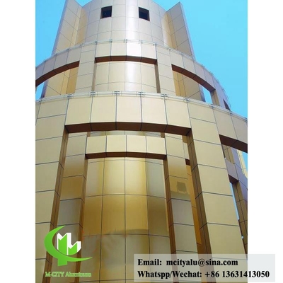 Aluminiumwandverkleidung Metall-Aluminiumfassade Außenverkleidung PVDDF