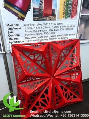 Architektonische 3D-Aluminiumplatte für Fassadenverkleidung