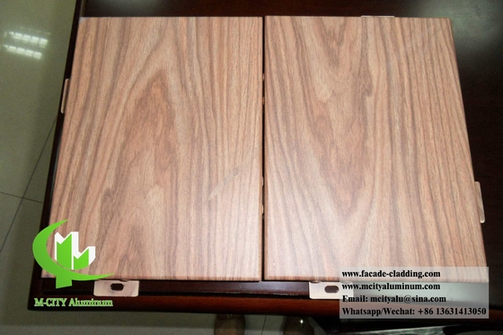 Holzkornfarbe Metall-Aluminiumplatte für Vorhangwandfassade