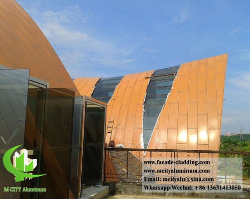 Massivfolie aus Aluminium geformte Verkleidungsplatte für die Außendekoration von Gebäuden