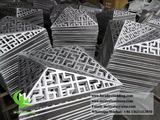 Dreieck 3D Metall-Aluminiumplatten Perforationsblech für Fassadenverkleidung