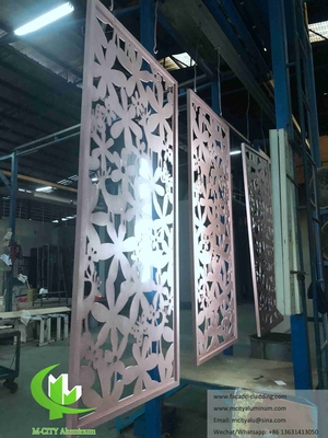 Lasergeschnittene Kunst Wandbildschirm Metallblech Aluminiumplatten für Fassadendekoration