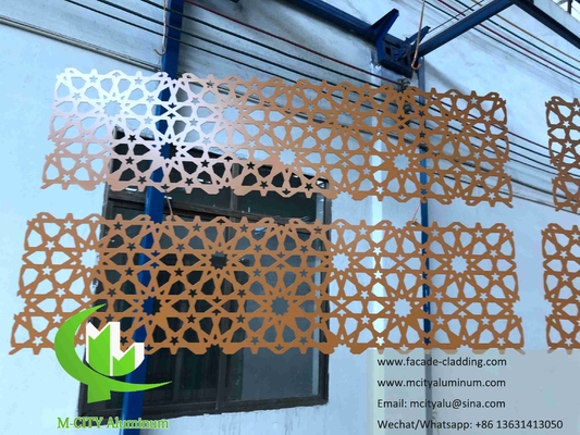 Islamische Architektur Aluminiumfassade lasergeschnitten für muslimische Moschee Wandverkleidung