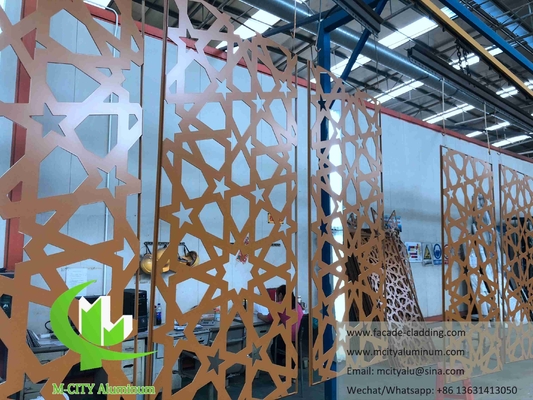 Metallwandplatten für Moschee Mashrabiya Aluminiumfolie arabisches Design für Wandverkleidung Fassadensystem