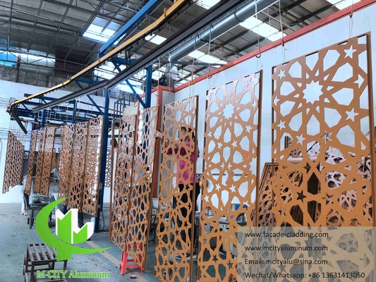 Architektonische Aluminiumfassade mit lasergeschnittenem Metallblech für die Wandverkleidung einer moslemischen Moschee