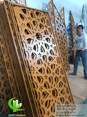 Lasergeschnittene Metallbildschirmdekoration für Fassaden, Zäune, Handgelenkdekoration Aluminiummaterial
