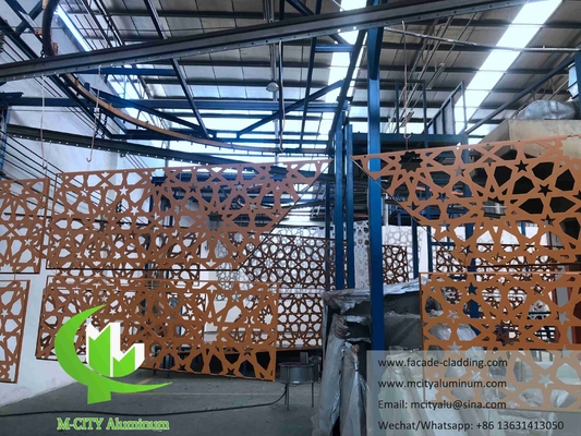 Metallschirm Aluminium Laserschnitt Aluminiumfassaden für Moschee Mashrabiya