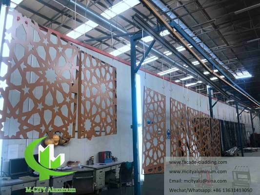 Metallschirm Aluminium Laserschnitt Aluminiumfassaden für Moschee Mashrabiya