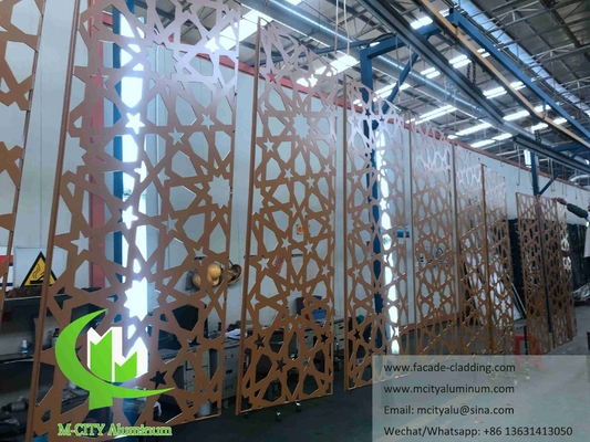 Perforierbare Metallfassadenplatten Aluminiumbildschirm Massivaluminium 3 mm Dicke Pulver beschichtet für Gebäudewandverkleidung