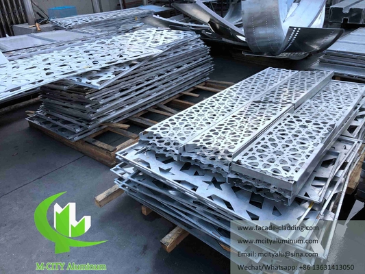 Lasergeschnittene Metallflächen aus Aluminium für die Außendekoration von Gebäudefassaden
