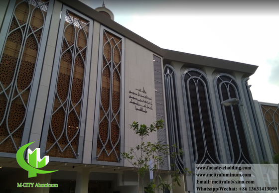 Islamische Architektur Aluminiumfassade lasergeschnitten für muslimische Moschee Wandverkleidung