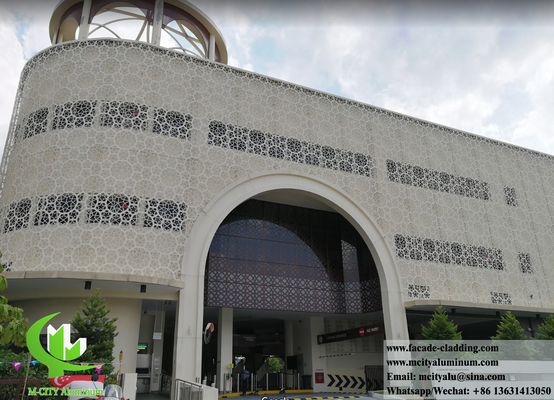 Islamische Architektur Aluminiumfassade lasergeschnitten für muslimische Moschee Wandverkleidung