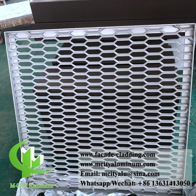 Architektonische Bildschirmplatte aus Aluminium mit ausgedehntem Netz für Außenfassaden