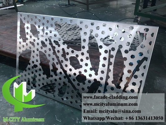 8mm Aluminium-Laser-Schnitt-Blatt Architekturliche Aluminium-Fassade Laser-Schnitt für Zaun