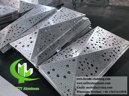 Metallfassaden mit perforierten runden Löchern Metallschirm Aluminium Wandverkleidung
