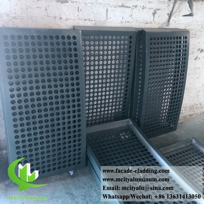 Massivaluminiumfolien perforierte Dekorationsplatten Metallfassaden