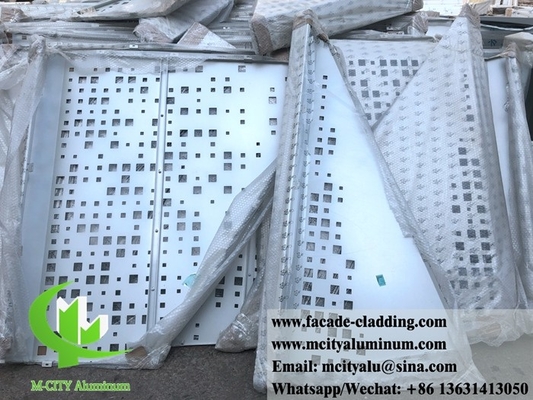 Außenplatten aus Aluminium für die Wandverkleidung, mit weißem Pulverbeschichtungs-CNC-Schnitt
