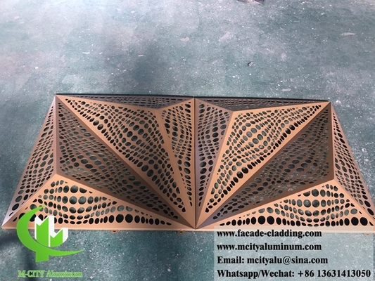 3D-gefaltete Aluminiumplatten für Gebäudefassaden