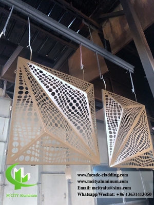 CNC-Architekturperforierte Blechplatte Außen-Aluminiumplatte Fassade Verkleidung 3 mm gefaltet