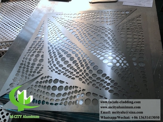 Massivaluminiumfolien perforierte Dekorationsplatten Metallfassaden