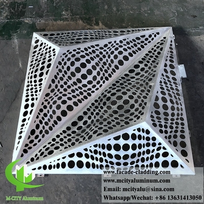 CNC-Architekturperforierte Blechplatte Außen-Aluminiumplatte Fassade Verkleidung 3 mm gefaltet