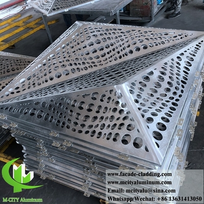 3D-Form-Aluminiumplatten für Hotelfassade kundenspezifische Metallbleche China Hersteller