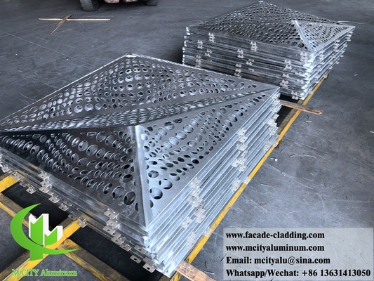Wellenförmige Metallplatten, Aluminiumperforierte Bleche für Wandverkleidungen