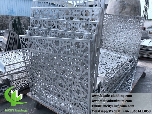 Lasergeschnittene Aluminiumplatten, Metallfassaden, metallische Verkleidungsbleche, pulverbeschichtet