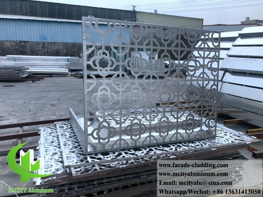 Lasergeschnittene Aluminiumplatten, Metallfassaden, metallische Verkleidungsbleche, pulverbeschichtet