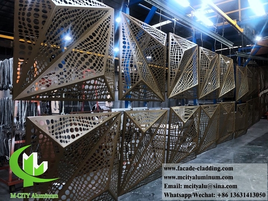 3D-Form-Aluminiumplatten für Hotelfassade kundenspezifische Metallbleche China Hersteller