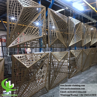 3D-Form-Aluminiumplatten für Hotelfassade kundenspezifische Metallbleche China Hersteller