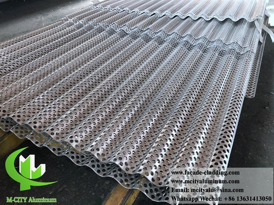 Wellenförmige Metallplatten, Aluminiumperforierte Bleche für Wandverkleidungen