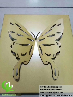 Schmetterlingsdesign Metallplatten Aluminiumblech zur Wanddekoration, Verkleidung