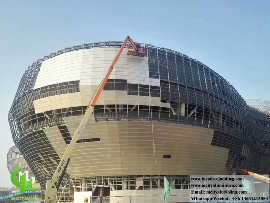 Aluminiumfolie aus Fluorkohlenstoffperforierter Vorhangwand für Fassadenverkleidungen Lieferant in China
