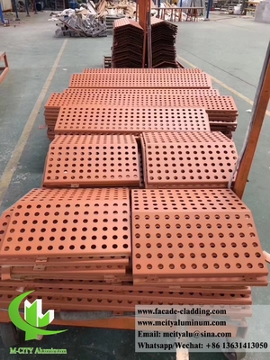 Perforierte Aluminiumfassaden und metallische Verkleidungen für Außenwanddecken, pulverbeschichtet