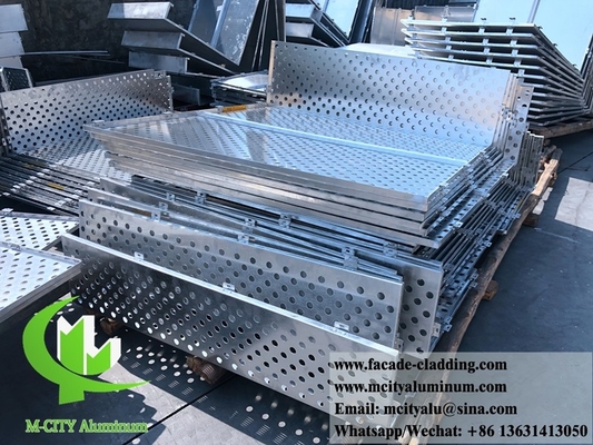 Perforierte Metallfassaden Aluminiumwandverkleidung PVDF Naturfarbe und Rost